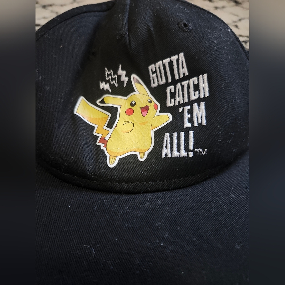 Pokemon Black Pikachu Hat Gotta Catch Em All - Picture 2 of 5
